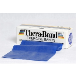 Taśma lateksowa Thera Band rolka 5,5 m- kolor niebieski -opór extra mocny